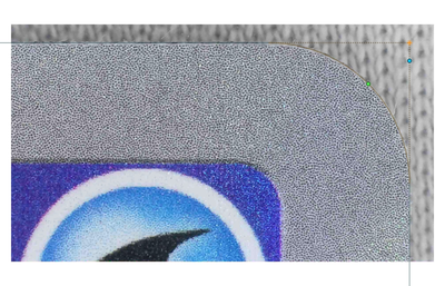 Card corner macro photo