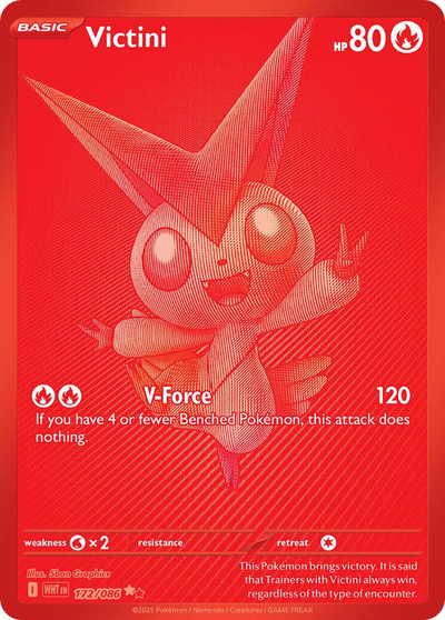 Victini BWR White Flare Pokemon card